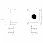 Взрывонепроницаемый пост управления из алюминия LCSD-01-B-MC-P1B(11)x1-PCMB-KAEPM3MHK-20