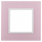 Рамка 1гн стекло розовый/белый 14-5101-30 Elegance ЭРА