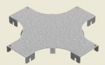 Крышка к разветвителю крестообразному горизонтальному к лотку ПЛК 100 (1,2 мм) (горячий цинк)