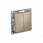 Выключатель 2кл прох с/у шампань механизм AtlasDesign Systeme Electric (1/20)