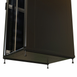 WRline Шкаф напольный 19-дюймовый, 42U, 2055x800х800 мм (ВхШхГ), передняя стеклянная дверь со стальными перфорированными боковинами, задняя дверь спло