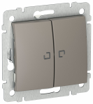 IEKVALENA Выкл. 2кл. подсв. сх5L 10АХ б/к 6944411 капуч. IEK