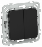 FLITE Выключ. жалюзи 10А ВЖ52-2-0-ФлЧ чер. IEK