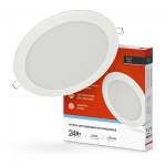 Панель светодиод встраив круглая RLP 24Вт 6500К 1440Лм 300мм белая IP40 IN HOME (1/20)