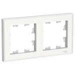 Рамка 2гн прозрачный белый AtlasDesign ART Systeme Electric (1/10)