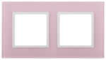 Рамка 2гн стекло розовый/белый 14-5102-30 Elegance ЭРА