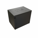 WRline Шкаф настенный 19-дюймовый (19"), 12U, 650x600х450мм, стеклянная дверь, цвет черный (RAL 9004) (разобранный)