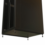 WRline Шкаф напольный 19-дюймовый, 42U, 2055x800х800 мм (ВхШхГ), передняя и задняя распашные перфорированные двери (75%), цвет черный (RAL 9004) (разо
