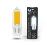 Лампа светодиод 5,5Вт G4 капсула 4100К 500Лм стекло AC185-265V Gauss Black (1/10/200)