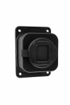 Розетка одноместная переносная 2Р+РЕ 230V 16A каучук черная IP54 PLEXUP