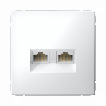 Розетка 2гн комп+комп RJ45+RJ45 с/у белый механизм кат.6А ArtGallery Systeme Electric (1/5/20)
