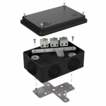 Коробка огнестойкая для о/п 40-0340-FR1.5-6 Е15-Е120 RAL9005 120х80х50 (20 шт/кор) Промрукав