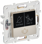 SKANDY Кнопка звонка с инд. отел. 10А SK-V17Sh шамп. IEK