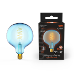 Лампа светодиод 5Вт 190Лм 1800К Е27 G125 sky blue flexible LED Gauss Filament 1/10