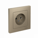 Розетка 1гн без З/К с/у шампань в сборе 16А AtlasDesign Systeme Electric