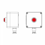 Взрывозащищенный пост управления из полиэстера CPE-P-03-(1xLR(250))-1xKH2MHK(C)1Ex d e IIC Т5 Gb / Ex tb IIIC T95°C Db IP66/КЗ