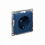 ATLASDESIGN РОЗЕТКА с заземлением, 16А, механизм, АКВАМАРИН
