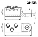 Наконечник болтовой 3НБВ-4-100 300/400 ЗЭТАРУС (1)