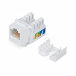 WRline Вставка Keystone Jack RJ-45, 90 градусов, категория 5e, неэкранированная, заделка тип 110, цвет белый