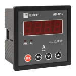 Амперметр AD-721s цифровой на панель 72х72 (квадратный вырез) однофазный в коротком корпусе EKF PROxima