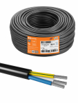 Кабель АсВВГ-П нг(А)-LS 3х2,5 ок(N,PE)-0,66 ГОСТ (100м) TDM