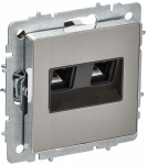 BRITE Роз. комп. 2-ая RJ45 кат.5E РК10-2-БрГН мет х/н IEK BRITE Роз. комп. 2-ая RJ45 кат.5E РК10-2-БрГН мет х/н IEK