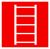 Знак F 03 "Пожарная лестница" 200х200 мм, пластик с покрытием фотолюминесцентным ГОСТ Р 12.4.026-2001 EKF