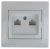 Розетка 2гн комп+комп RJ45+RJ45 с/у белый кат.5е 1-304-01 Intro Plano ЭРА  (1/10)