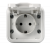 Розетка, одноместная, ОП, винтовые клеммы белый, Бронто EKF