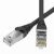 Патч-корд экранированный SLIM CAT6 U/FTP 4х2, 28 AWG, LSZH, чёрный, 3м