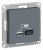 Розетка 2гн USB+USB typeА+ typeС с/у грифель механизм 5В/2,4А 2х5В/1,2А AtlasDesign Systeme Electric (1/1)