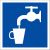 Знак D 02 "Питьевая вода" 200х200 мм, пленка самоклеящаяся ГОСТ Р 12.4.026-2001 EKF