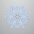 Фигура "Снежинка" из гибкого неона с эффектом тающиx сосулек, 60x60 см, цвет свечения синий/белый NEON-NIGHT