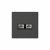 ARTGALLERY РОЗЕТКА двойная компьютерная RJ45+RJ45, кат. 5е, механизм, БАЗАЛЬТ
