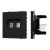 ARL NOBE Розетка телефонная двойная софт-тач черный оникс SCT-MTL2-SFPL-BK (2хRJ-11, 4C) (Arlight, -)