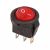 Выключатель клавишный круглый 250V 3А (3с) ON-OFF красный с подсветкой Micro REXANT (10/10/3000)