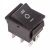 Выключатель клавишный 250V 15А (6с) ON-OFF-ON черный с нейтралью (1шт/упак) REXANT (1/1/1200)