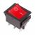 Выключатель клавишный 250V 15А (6с) ON-ON красный с подсветкой (1шт/упак) REXANT (1/1/200)