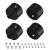 Заглушка WPH-FLEX-D22-360deg BLACK ALU с отверстием (Arlight, Металл)