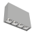 Светодиодный светильник VARTON DL-Box Reflect Multi 1x4 накладной 10 Вт 3000 К 150х40х115 мм RAL7045 серый муар 36° DALI