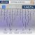Гирлянда Айсикл (бахрома) 5,6х0,9 м, черный провод "КАУЧУК", 220В, диоды синие, Neon-Night