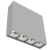 Светодиодный светильник VARTON DL-Box Reflect Multi 1x4 накладной 14 Вт 3000 К 150х40х150 мм RAL7045 серый муар кососвет DALI
