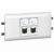 Розетка 2гн RJ45+RJ11 с рамкой и суппортом для DLP с крышкой 65 мм 6UTP белый Mosaic Legrand