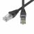 Патч-корд экранированный SLIM CAT6 S/FTP 4х2, 28 AWG, LSZH, чёрный, 3м