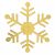 Елочная фигура "Снежинка классическая", 66 см, цвет золотой