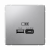 Розетка 2гн USB+USB A+C с/у алюминий механизм высокоскор.заряд. QC PD ArtGallery Systeme Electric (1/8/16)