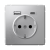 Розетка 1гн c З/К+2хUSB typeА+ typeС с/у алюминий механизм 16А ArtGallery Systeme Electric (1/8/16)