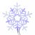 Фигура световая "Снежинка" цвет белая/синяя, размер 60х60 см, с контролером  NEON-NIGHT