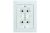 Розетка 2гн с З/К с/у белый 16А Defne Makel (1/12/120)