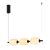 Светильник SP-CARAMELA-HANG-L720-12W Warm2700 (BK, 360 deg, 230V) (Arlight, IP20 Натуральный шелк, 3 года)